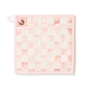 NEW Mackenzie-Childs Rosy Check Potholder Pink & White Chic Kitchen Decor